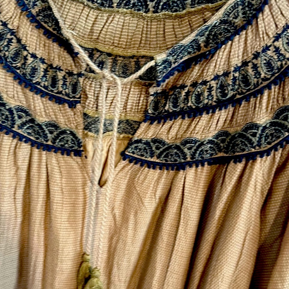 Free People Tan Dress with Relaxed Fit and Bib Collar - Picture 3 of 8